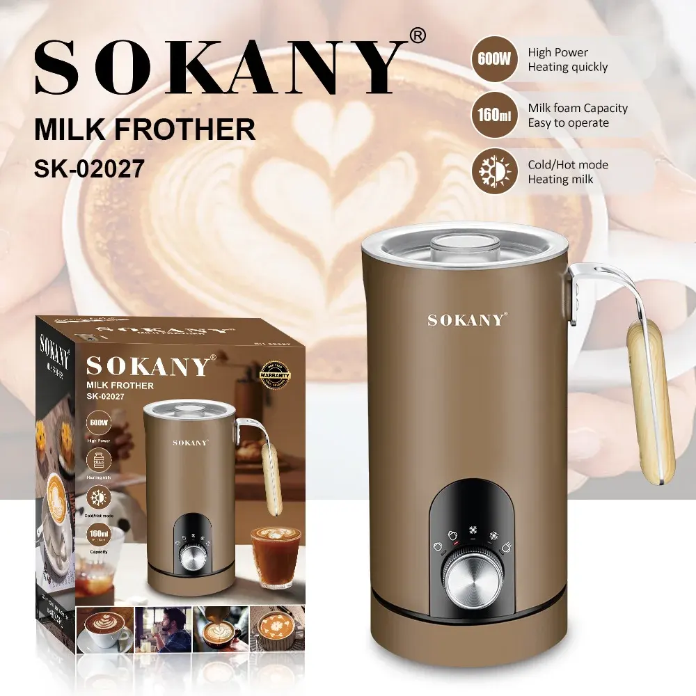 ماكنة فوم لبن 160مل 600 وات SOKANY-SK-02027(بضمان المغربي 17355)
