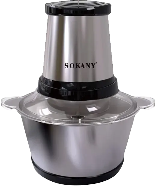 Sokany Kibbeh, 600 Watts, 2.5 Liters, Stainless Steel, Silver, SK-7002N (with Elmaghraby warranty)
