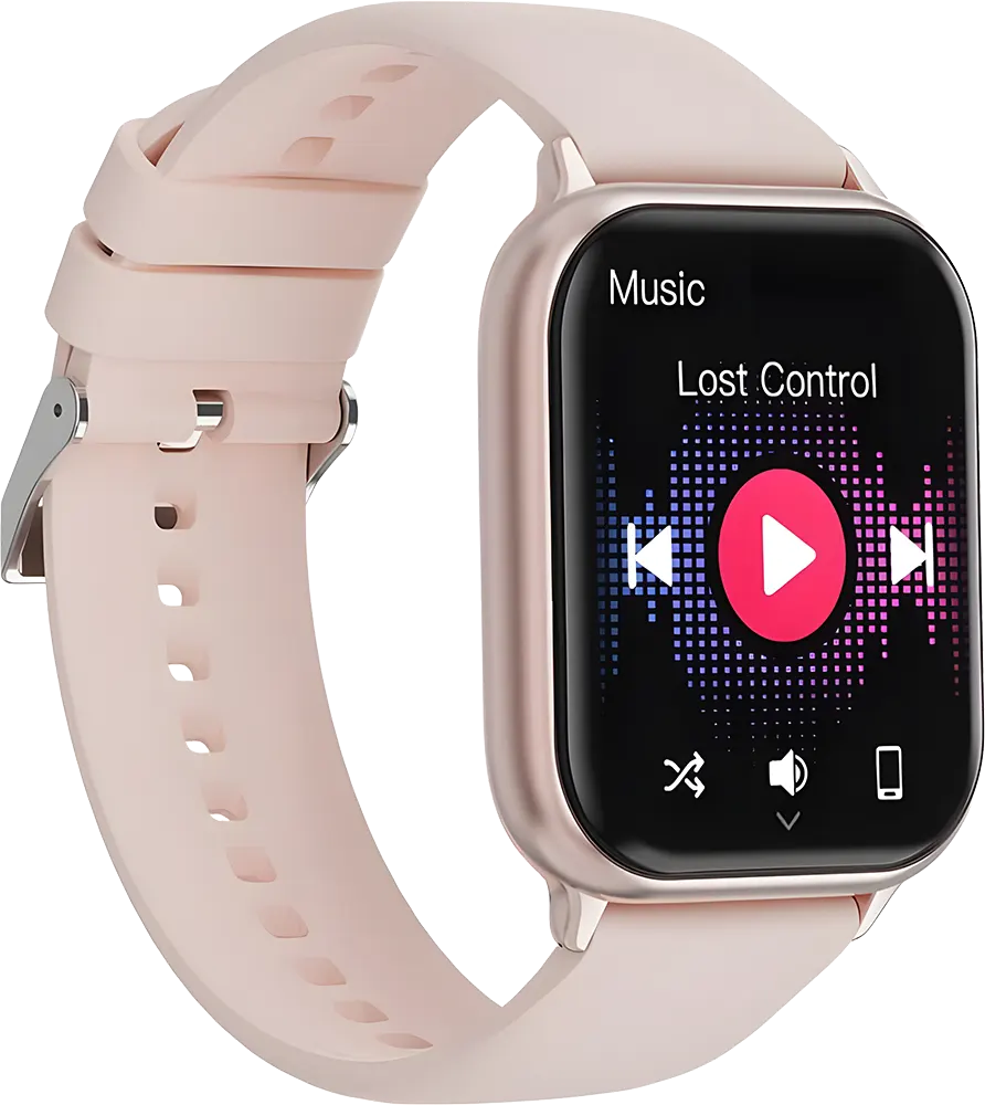 Smart Gate Smart Watch SGW-SGLD , 1.83" HD Touch Screen , Bluetooth V5.3 , IP68 Water Resistance , Up to 7 days Battery ,Silicone Strap, Rose Gold