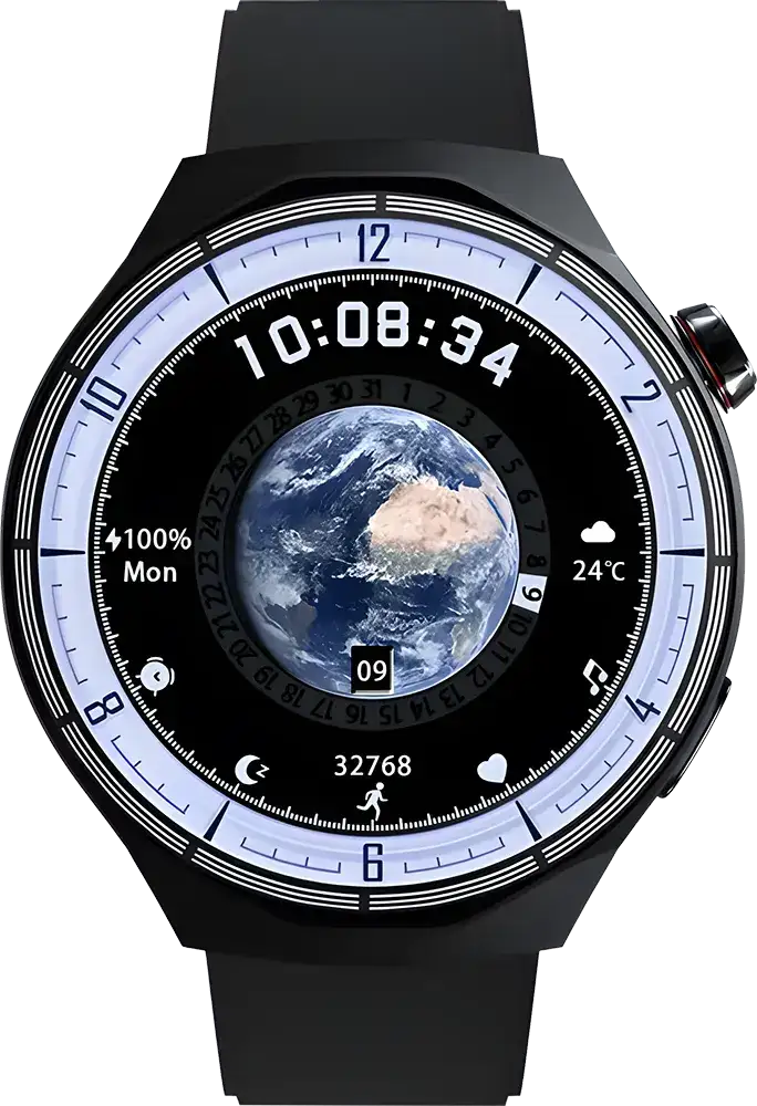 ساعة ذكية SGW-PRO من سمارت جيت، شاشة لمس AMOLED مقاس 1.73 بوصة، بلوتوث V5.3، مقاومة للماء IP68، بطارية 400 مللي أمبير، لون أسود