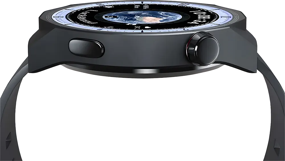 ساعة ذكية SGW-PRO من سمارت جيت، شاشة لمس AMOLED مقاس 1.73 بوصة، بلوتوث V5.3، مقاومة للماء IP68، بطارية 400 مللي أمبير، لون أسود