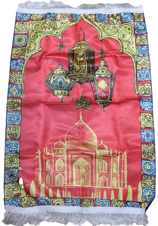 A Prayer Rug With A Floral Pattern tahadu , With A Quran And An Incense Burner