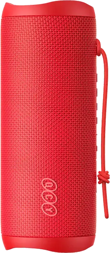 QCY Portable Speaker, Bluetooth 5.4, IPX7 Water Resistance, 14 Hour Playtime, RGB Lighting, Red, SP7