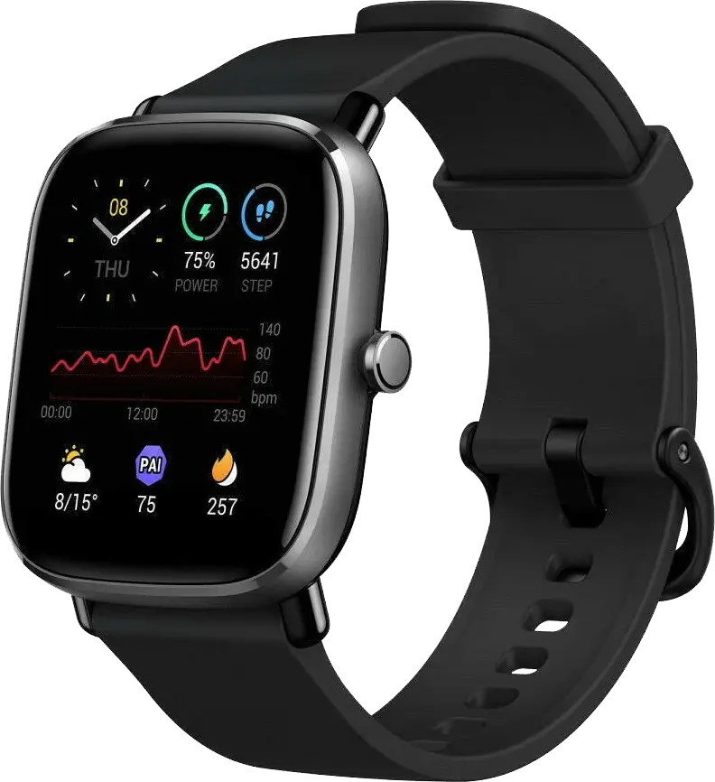 Amazfit Smart Watch GTS 2 Mini, 1.55" AMOLED Touch Screen , 5ATM  Water Resistance , 220 mAh Battery , Black