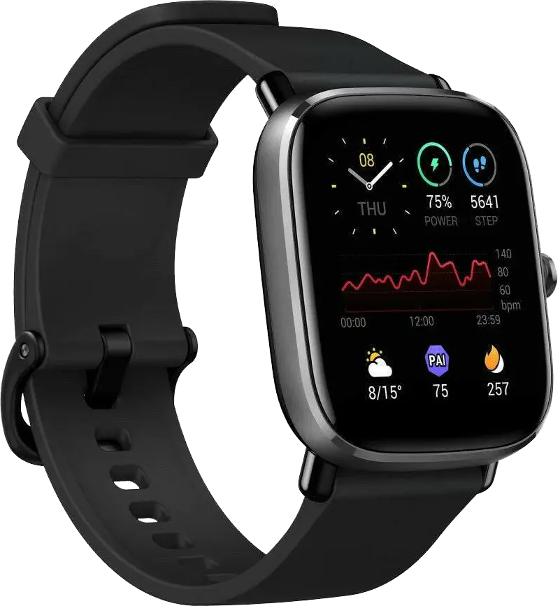 Amazfit Smart Watch GTS 2 Mini, 1.55" AMOLED Touch Screen , 5ATM  Water Resistance , 220 mAh Battery , Black