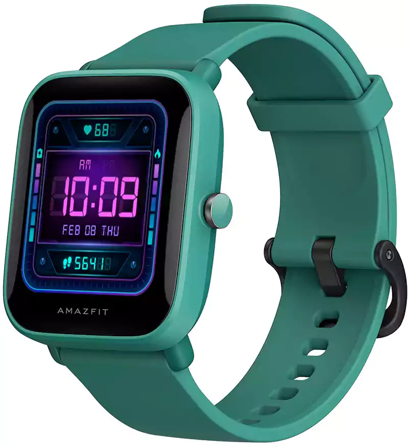 ساعة أمازفت بيب يو برو الذكية، بلوتوث 5.0، شاشة تعمل باللمس 1.43 بوصة، مقاومة للماء، بطارية 230 مللي أمبير، أخضر
