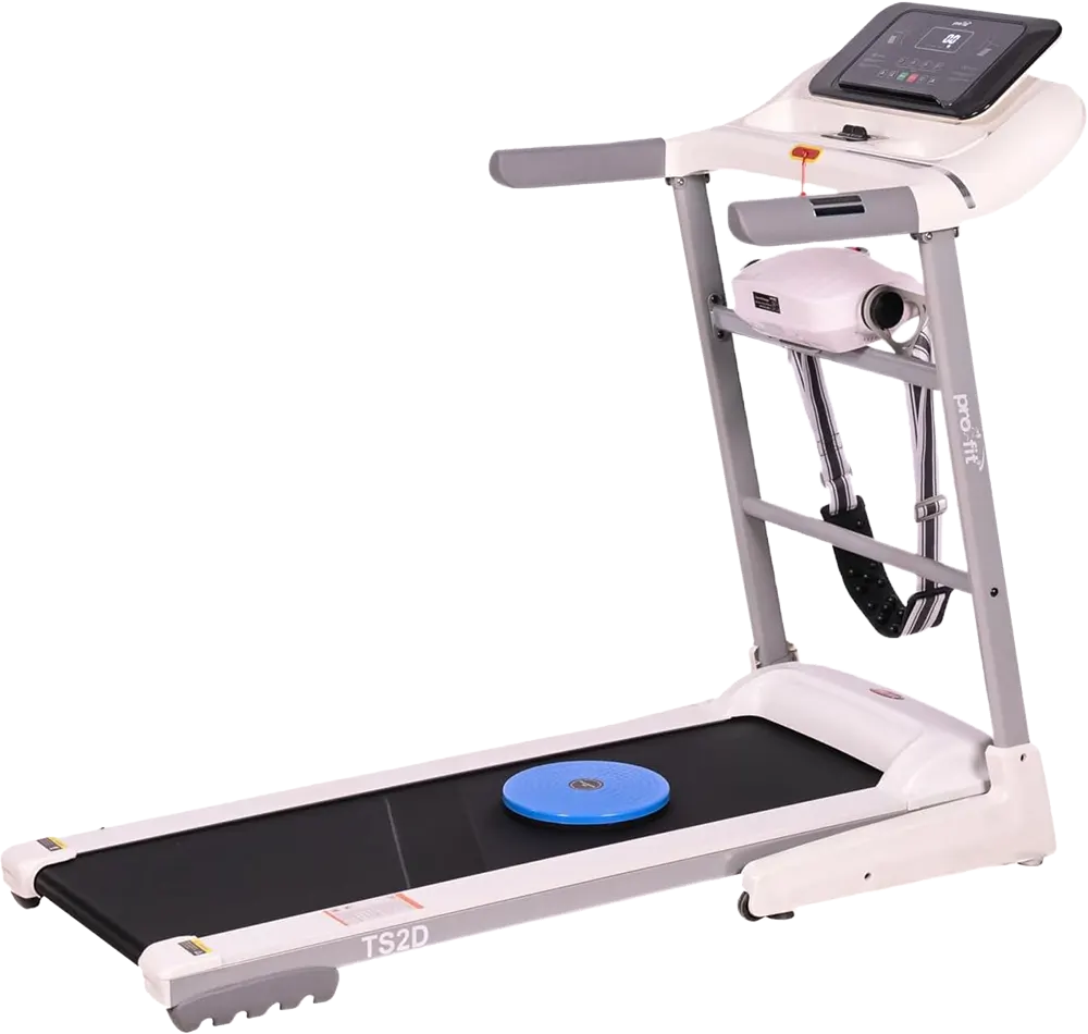 مشاية كهربائية بروفيت 2 حصان، حزام تخسيس، شاشة رقمية، لون فضي، موديل TS2D