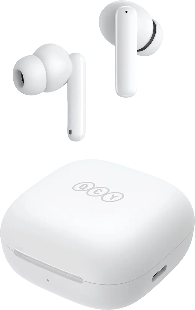 QCY T13 ANC Wireless Earphones, Bluetooth 5.3, Active Noise Cancellation, 30 Hour Playtime, White, BH22DT10A