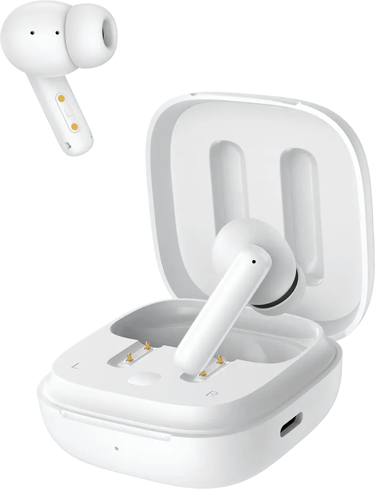 QCY T13 ANC Wireless Earphones, Bluetooth 5.3, Active Noise Cancellation, 30 Hour Playtime, White, BH22DT10A