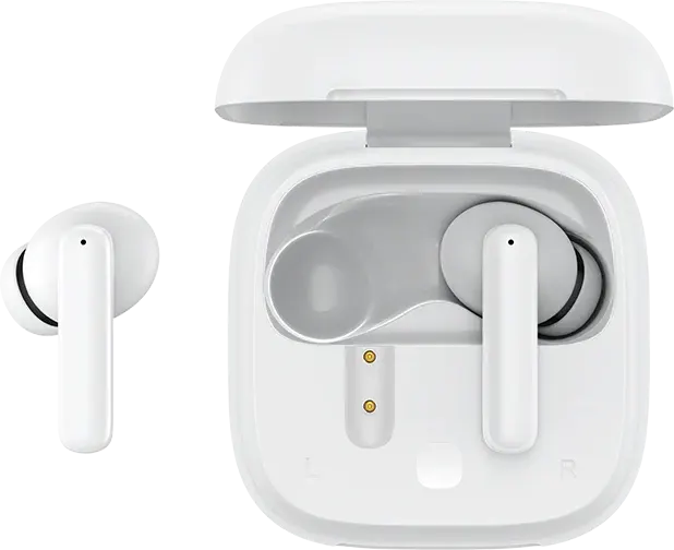 QCY T13 ANC Wireless Earphones, Bluetooth 5.3, Active Noise Cancellation, 30 Hour Playtime, White, BH22DT10A