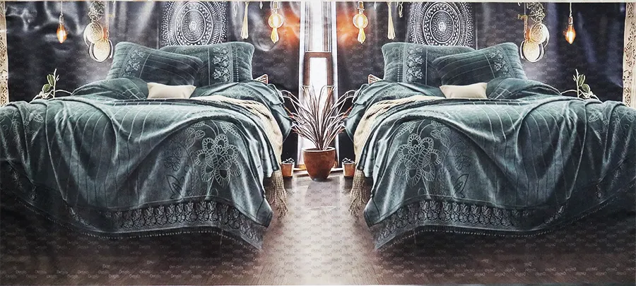 Dettles baby bedding set, 6 pieces, size 200X240 cm, light olive