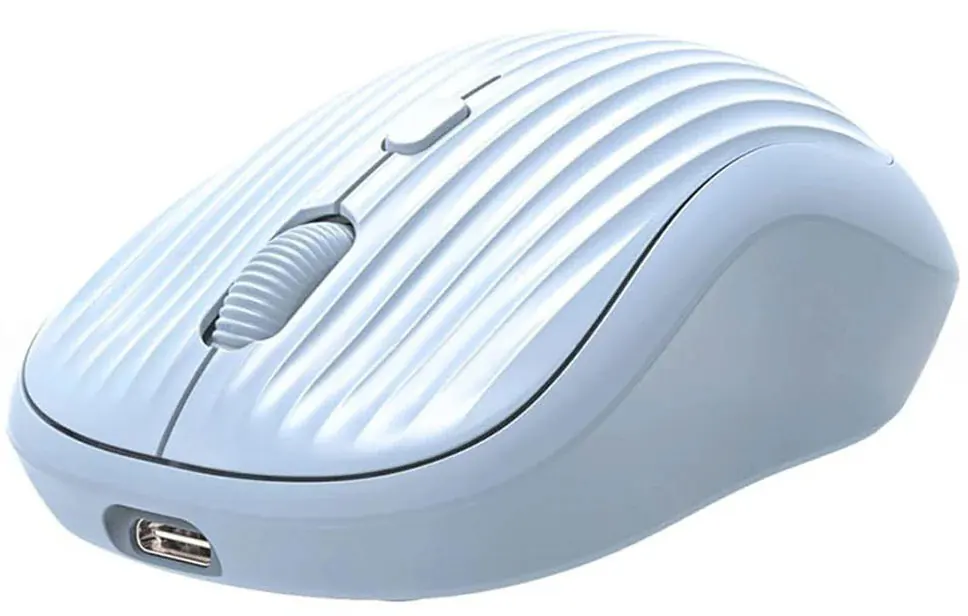 ماوس لاسلكي جيجا ماكس بلس، قابل للشحن، 3200 نقطة فى البوصة، 4 أزرار، أزرق، GM-16