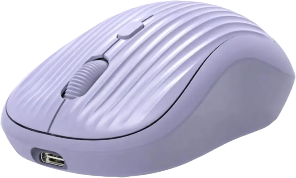 GigaMax Plus Wireless Mouse, Rechargeable, 3200 DPI, 4 Buttons, Purple, GM-16