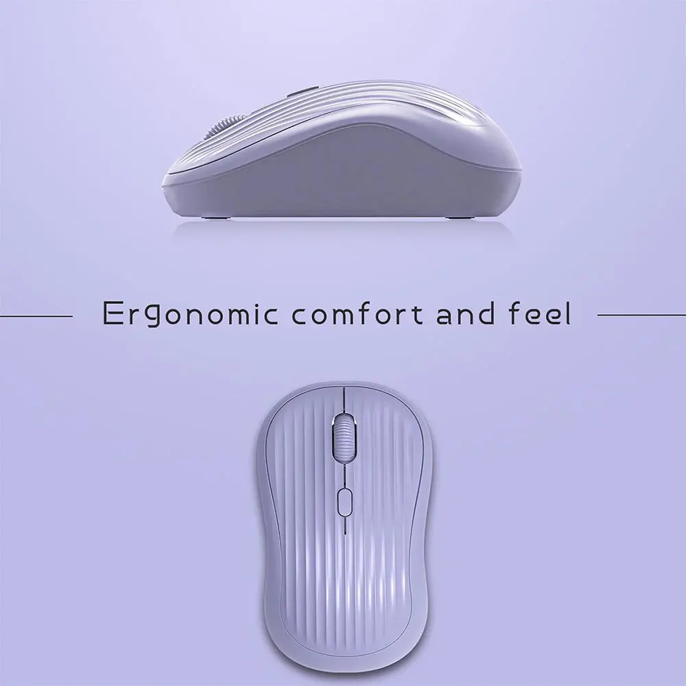 GigaMax Plus Wireless Mouse, Rechargeable, 3200 DPI, 4 Buttons, Purple, GM-16