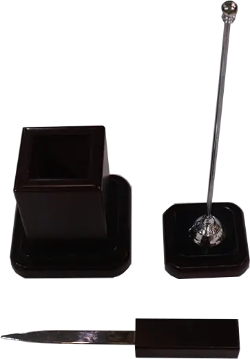 Wooden desk set, 7 pieces, black, K-MAX 207