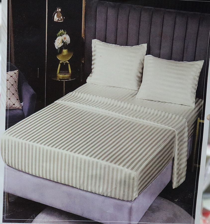 Large elasticated fitted sheet, 4 pieces, size 180*200, white.