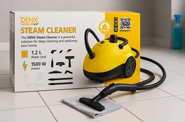 جهاز تنظيف بالبخار متعدد الأستخدامات من دينكس، 1500 وات، خزان سعة 1.2 لتر، 3.5 بار، ملحقات متعددة، أصفر، dx2914