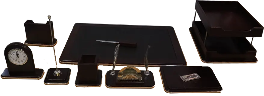 طقم مكتب خشب 8 قطع ، بني غامق ، K-MAX 198