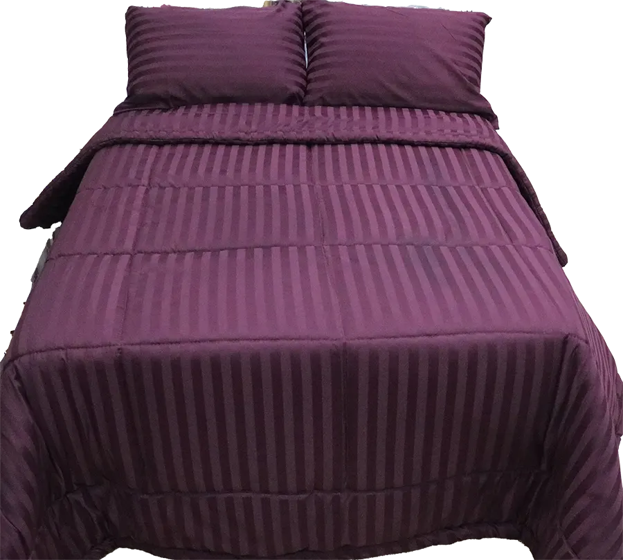 Karma Hotel Stripe Quilt, Size 225*240, 3 Pieces, Multiple Colors.