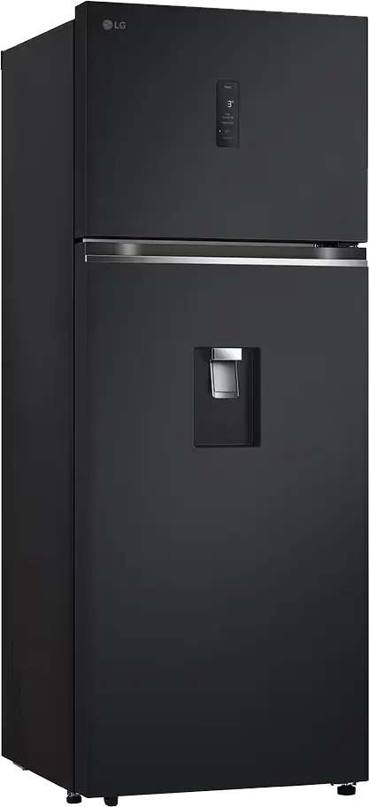 LG No Frost Refrigerator, 450 Liters, Smart Inverter, with Water Dispenser, Digital Display, Matte Black, GN-F592PQBQ