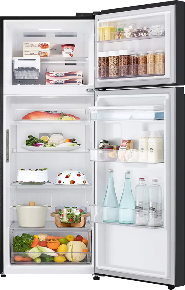 LG No Frost Refrigerator, 450 Liters, Smart Inverter, with Water Dispenser, Digital Display, Matte Black, GN-F592PQBQ
