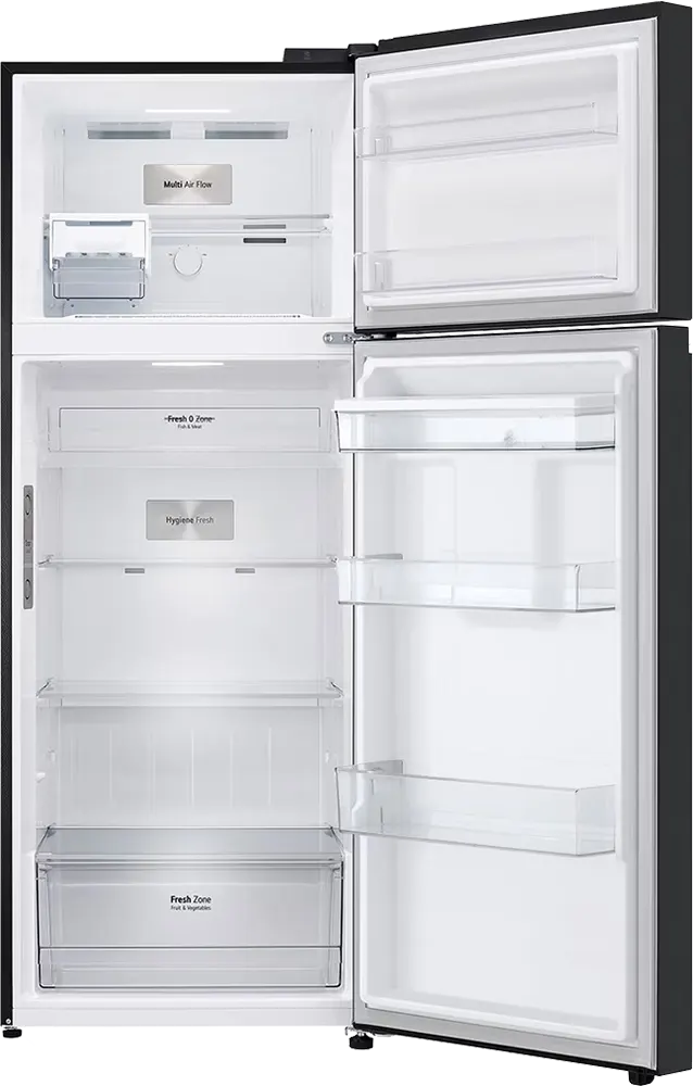 LG No Frost Refrigerator, 450 Liters, Smart Inverter, with Water Dispenser, Digital Display, Matte Black, GN-F592PQBQ