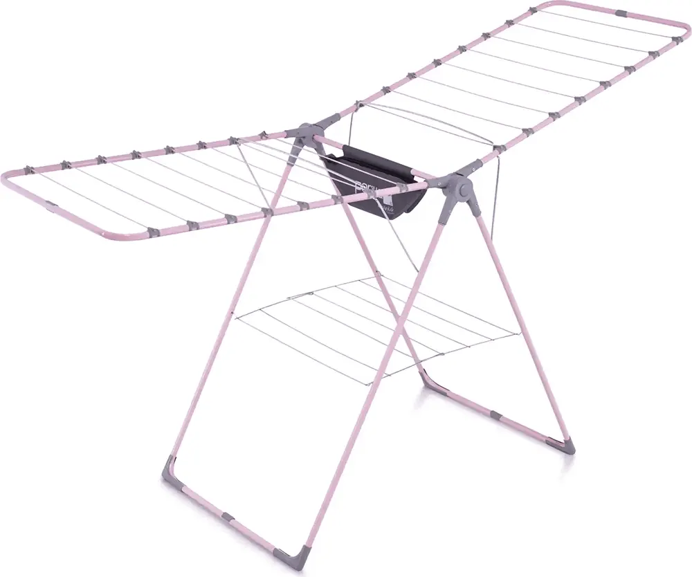 منشر غسيل بيريلا مينا سوفت، قابل للطي، بجناحين ، لون بينك*رمادي