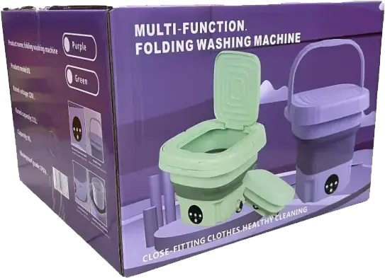 غسالة ملابس محمولة قابلة للطي، سعة 11 لتر، تصميم صغير مثالية للسفر والغسيل الخفيف، لوحة تحكم باللمس، 3534
