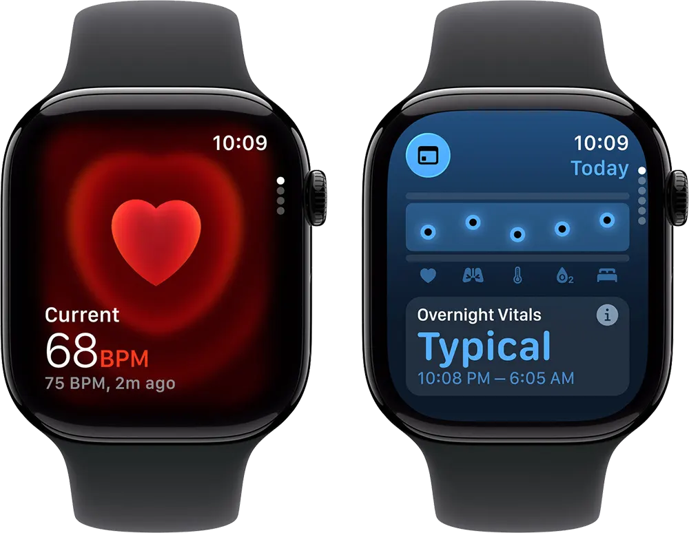 ساعة ابل سيريس 11، 46 مم، شاشة OLED، (GPS)، مقاومة للماء، هيكل من الألومنيوم، أسود