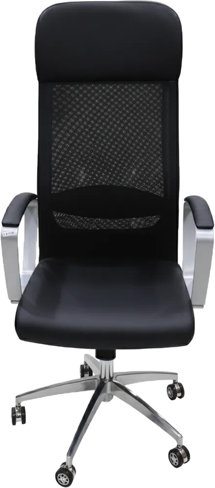 كرسي مكتب هيدروليك، ظهر عالي، أسود، MN-690