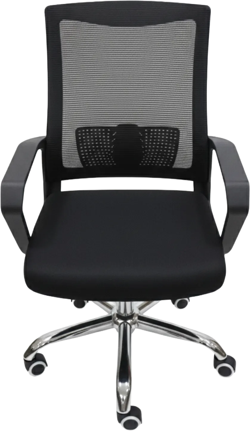 كرسي مكتب هيدروليك، ظهر شبكي، أسود، MN-152