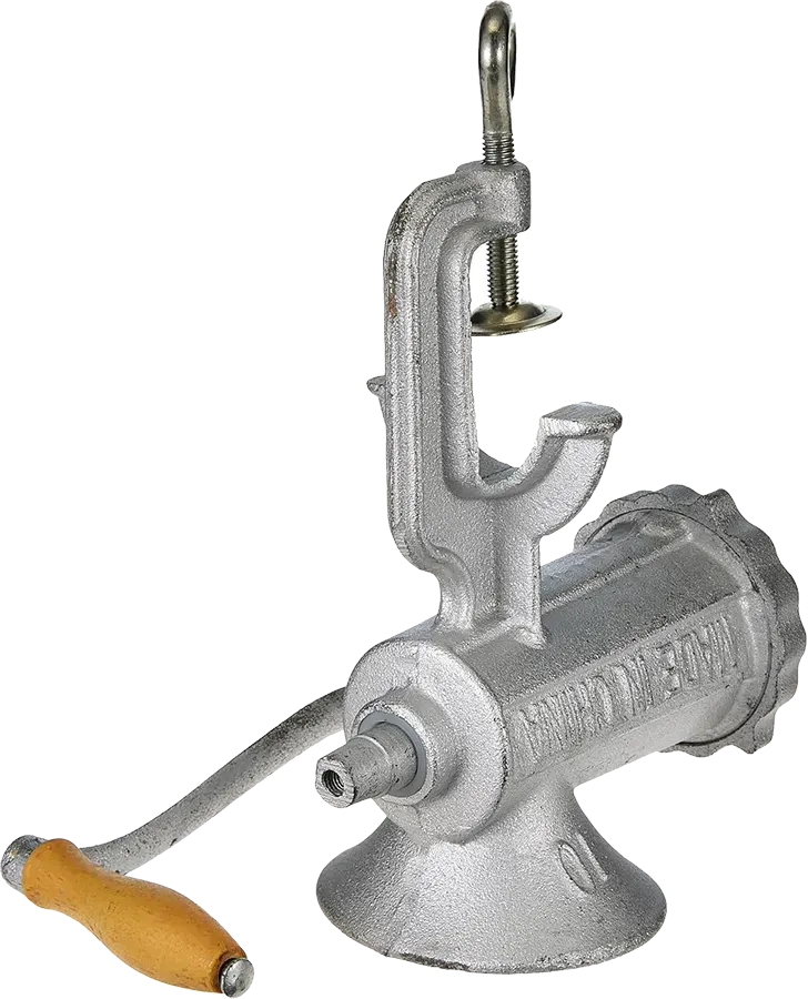 مفرمة لحمة يدوية الاندلس ، معدن ، فضي ، مقاس 10