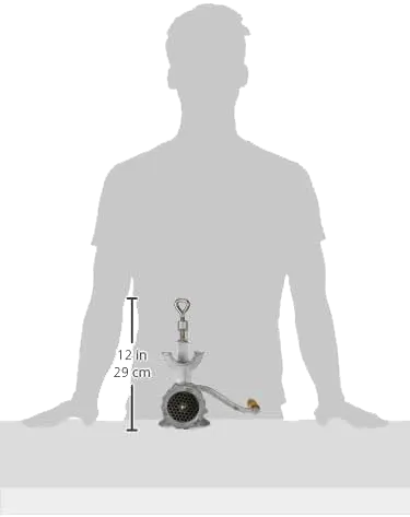 مفرمة لحمة يدوية الاندلس ، معدن ، فضي ، مقاس 10