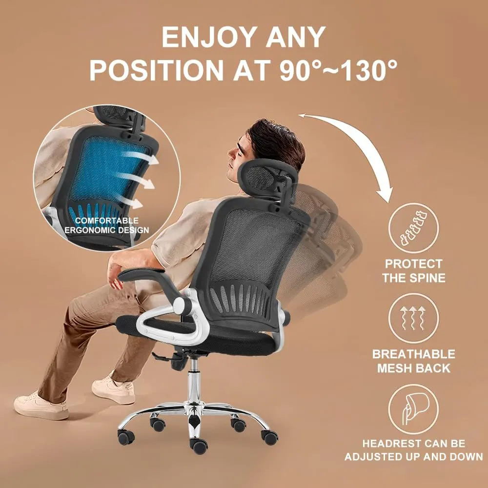 كرسي مكتب هيدروليك تويوتا، ظهر شبكي، مسند رأس، ارتفاع قابل للتعديل، أسود، MN-29A