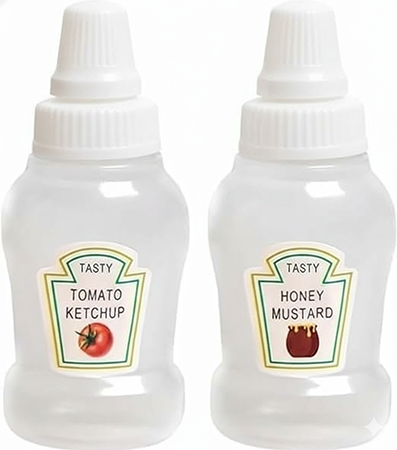 علب كاتشاب صغيرة، 2 ق