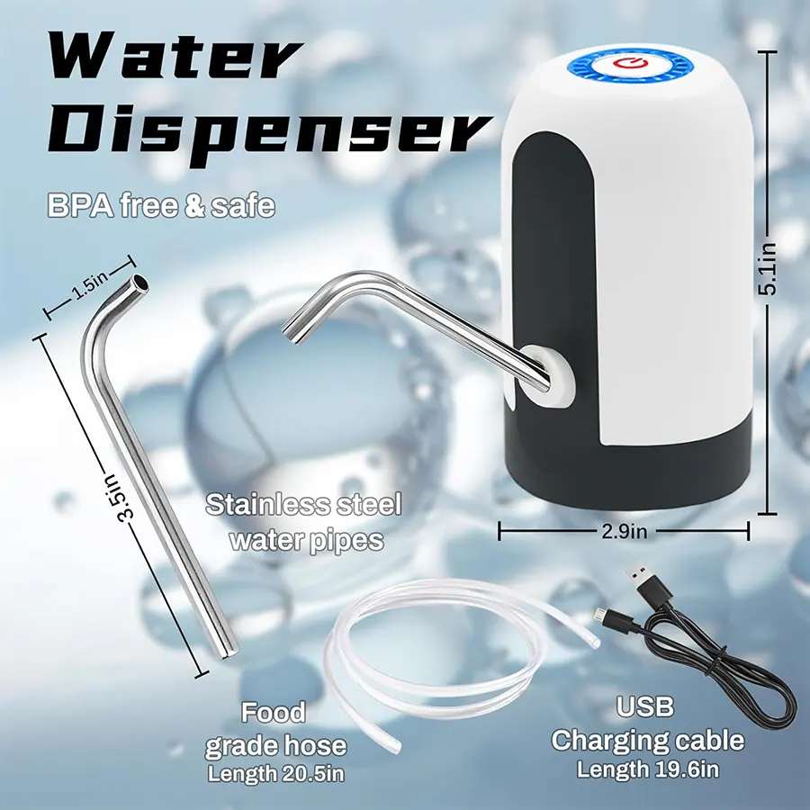 مضخة قارورة مياه الكترونيه ، قابلة للشحن