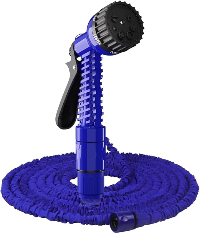 خرطوم مياه مرن ، 22.5 متر، 75 قدم ، قابل للتمدد ،  فوهة رش 7 وظائف ،  للحديقة ملائم لغسل السيارة وسقي الحديقة ، سهل التخزين ، ازرق ، 2166