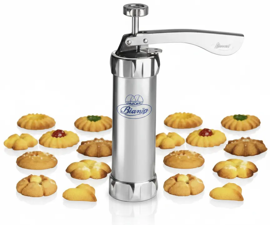 مكبس معدني صغير لصنع البسكويت و البيتفور