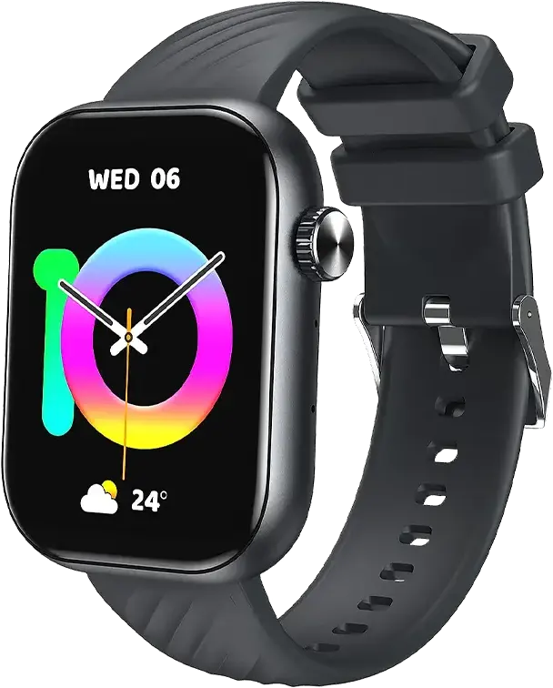 ساعة ايتل ستورم بلس الذكية، بلوتوث 5.2، شاشة لمس اي بي اس 2.01 بوصة، مقاومة للماء، سوار سيليكون، بطارية 300 مللي أمبير، اسود، ISW-015