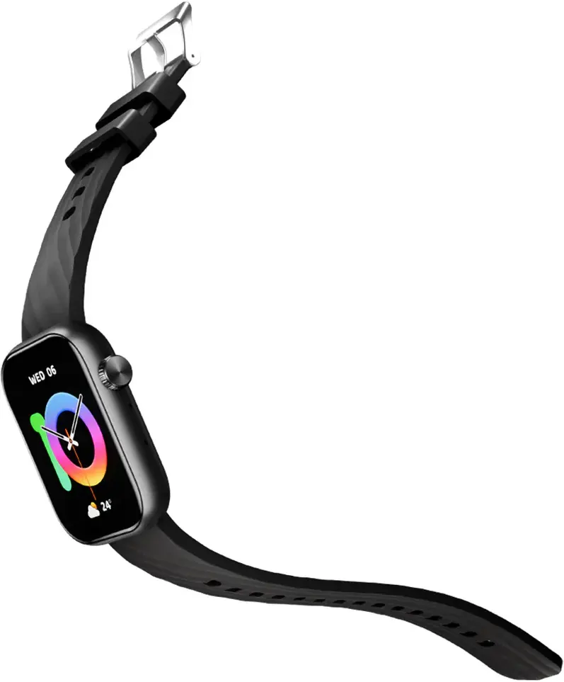 ساعة ايتل ستورم بلس الذكية، بلوتوث 5.2، شاشة لمس اي بي اس 2.01 بوصة، مقاومة للماء، سوار سيليكون، بطارية 300 مللي أمبير، اسود، ISW-015