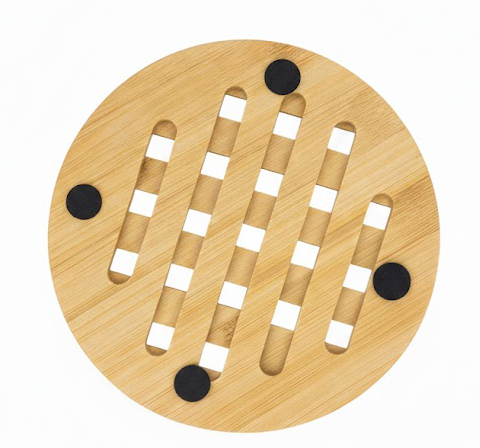 كوستر خشبي بامبو دائري دبل ،134