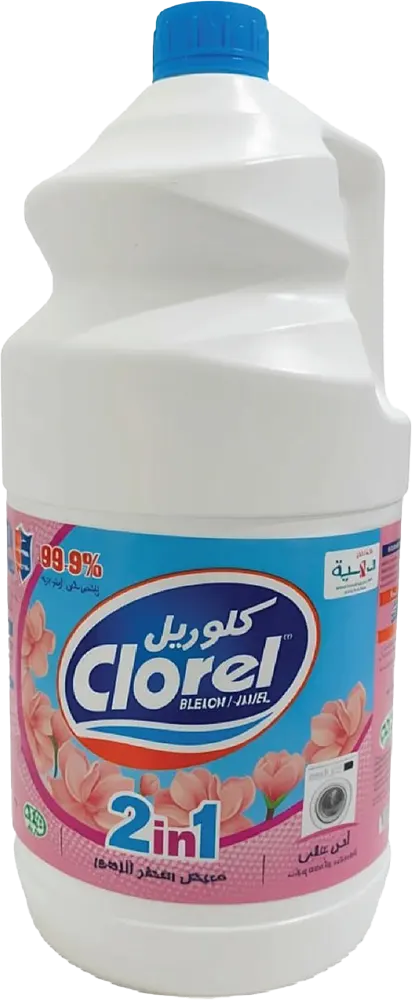 Clorel Liquid Bleach and Fabric Softener 2x1, Floral Scent, 4 kg