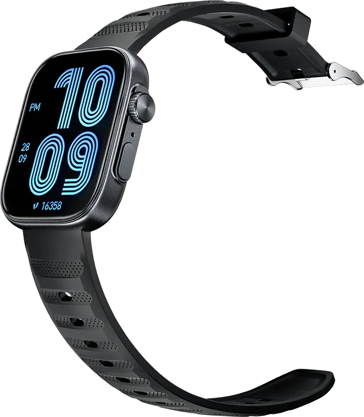 ساعة ايتل ستورم الترا الذكية، بلوتوث 5.3، شاشة لمس TFT مقاس 2.02 بوصة، مقاومة للماء، سوار سيليكون، بطارية 300 مللي أمبير، لون أسود، ISW-023