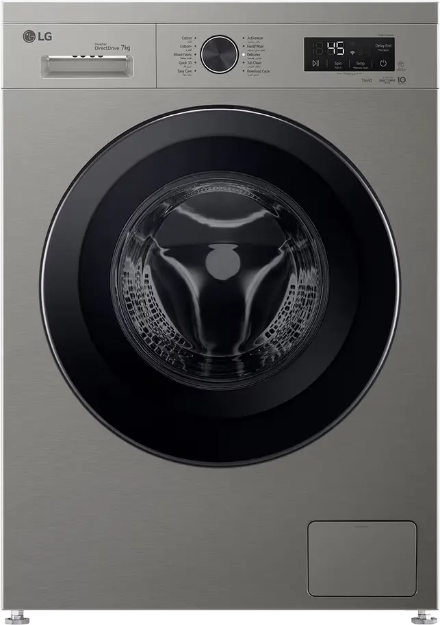 LG Fully Automatic Washing Machine, 7 kg, 1400 RPM, Digital Display, Wi-Fi, Inverter, Silver, F4Y2QYG6P