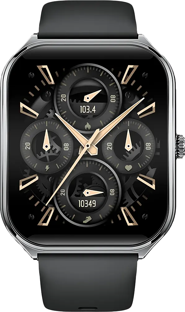 ساعة ذكية من سمارت جيت SGW-E، شاشة لمس AMOLED مقاس 1.93 بوصة، بلوتوث V5.2، مقاومة للماء IP68، بطارية 200 مللي أمبير، لون أسود