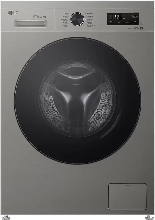 LG Fully Automatic Washing Machine, 9 kg, 1400 RPM, Digital Display, Wi-Fi, Inverter, Silver, F4Y2VYGYP