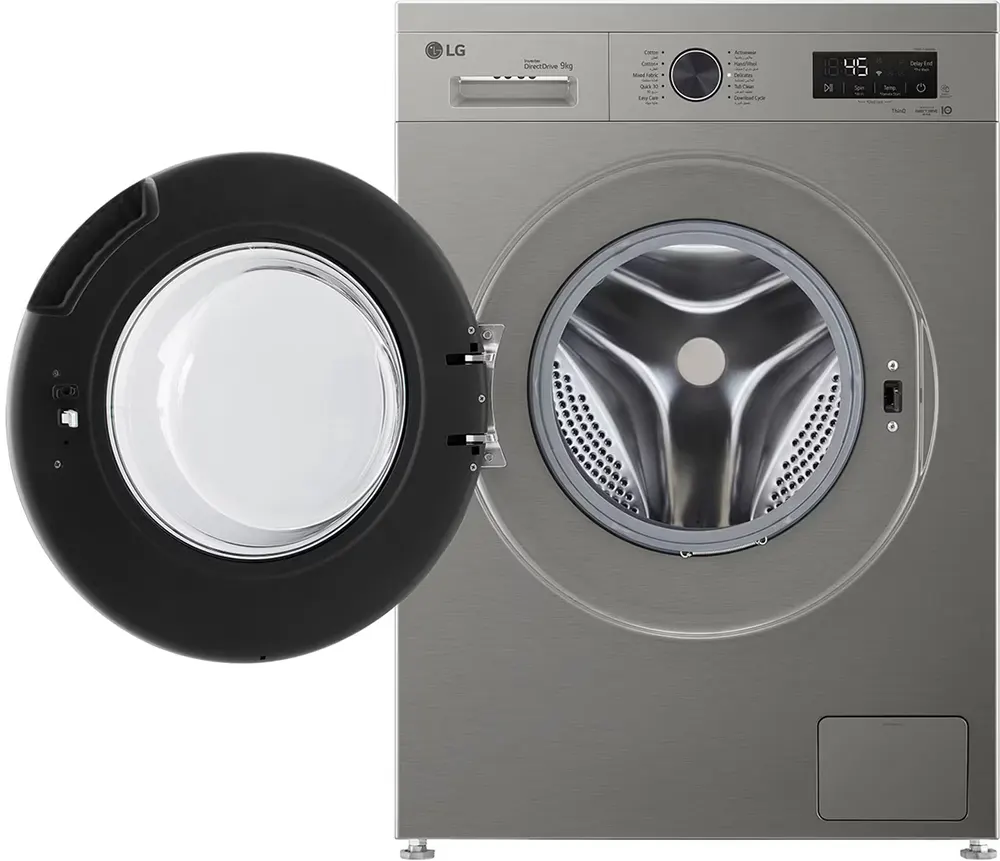 LG Fully Automatic Washing Machine, 9 kg, 1400 RPM, Digital Display, Wi-Fi, Inverter, Silver, F4Y2VYGYP