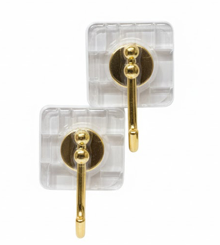 شماعه اكليريك هوك ، 2 قطعه ، دهبي ، 10338