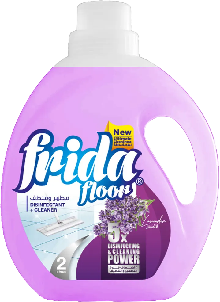 Frida Flor Floor Cleaner and Disinfectant, Lavender Scent, 2 Liters