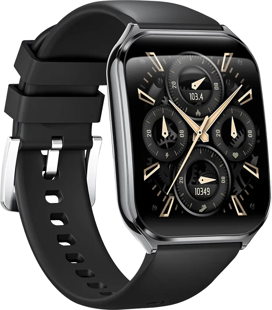 ساعة ذكية من سمارت جيت SGW-E، شاشة لمس AMOLED مقاس 1.93 بوصة، بلوتوث V5.2، مقاومة للماء IP68، بطارية 200 مللي أمبير، لون أسود